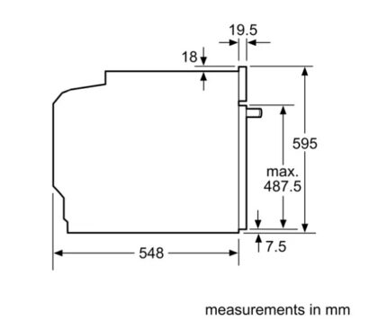 Kích thước Lò nướng Bosch HBG633BB1