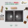 COMBO 10: Chậu rửa bát Bosch Blanco LEXA 8 Rock Grey + Vòi rửa bát Bosch Blanco FONTAS II Chrome 523128 2 combo10 chau voi rua bosch 2