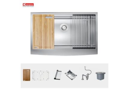 Chậu rửa bát Konox Workstation - Apron Sink KN8051AS Curve