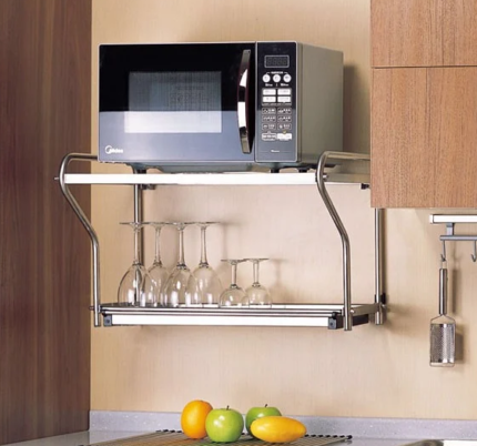 Giá để lò vi sóng kết hợp đựng li cốc EUROGOLD EU0560