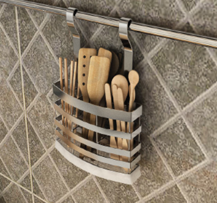 Giá để đũa thìa muôi treo ngoài Inox 304 EUROGOLD EV118