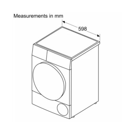 Máy sấy bơm nhiệt Bosch 9 kg WQG24570SG 3 Kích thước máy sấy bơm nhiệt Bosch 9 kg WQG24570SG