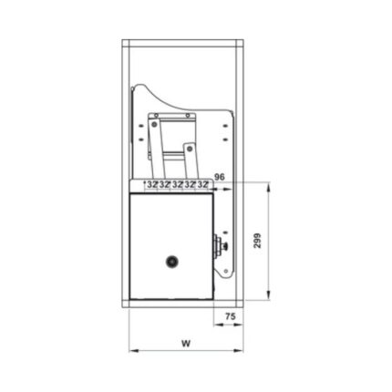 Kích thước rổ chén đĩa di động lướt tròn LENTO Cucina 504.76.005 Inox 304