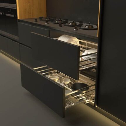 Ảnh thực tế giá bát đĩa Hafele 549.08.014 900mm