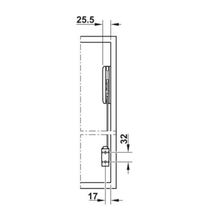 Lắp đặt bộ tay nâng FREE FOLD SHORT Hafele 493.05.734, xám