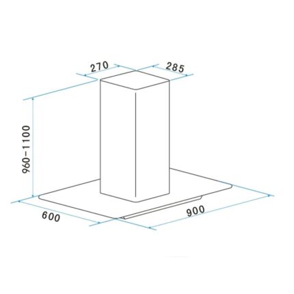 Máy hút mùi đảo Brandt BHI1944IX 4 Kích thước máy hút mùi đảo Brandt BHI1944IX