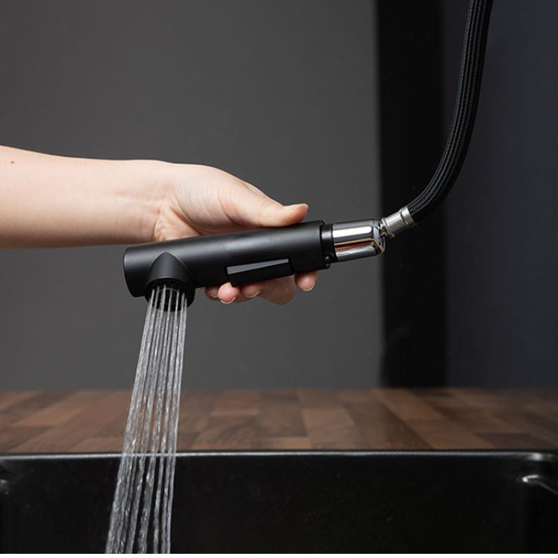 Hình ảnh vòi rửa bát nóng lạnh Kluger KLF0001B có dây rút hinh anh voi rua bat nong lanh kluger klf0001b co day rut