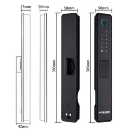 Kích thước khóa cửa thông minh Avolock AN-396-B